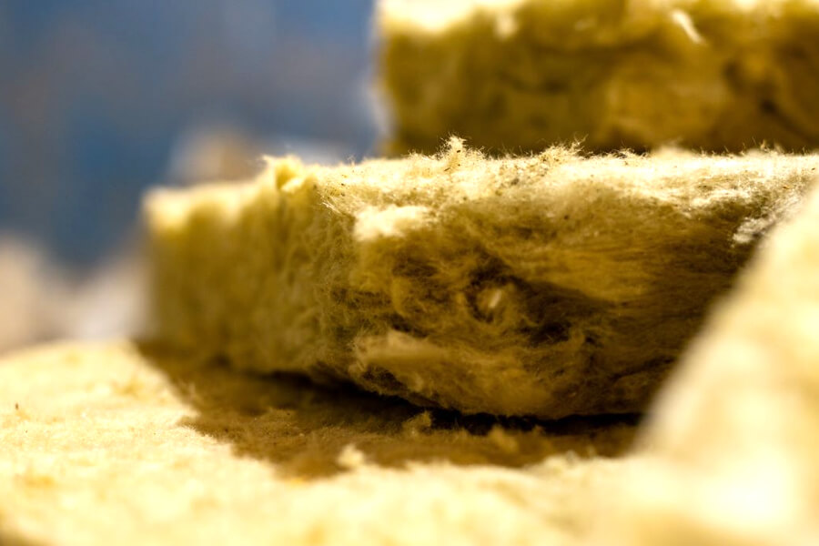 Close-up of commercial insulation.